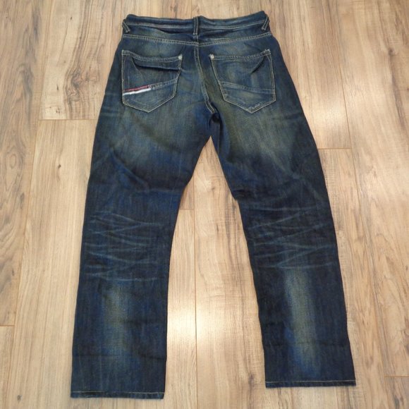 Blend Size 30W 29L REGULAR FIT Blue Cotton New Button Fly Men's Jeans - Picture 3 of 14